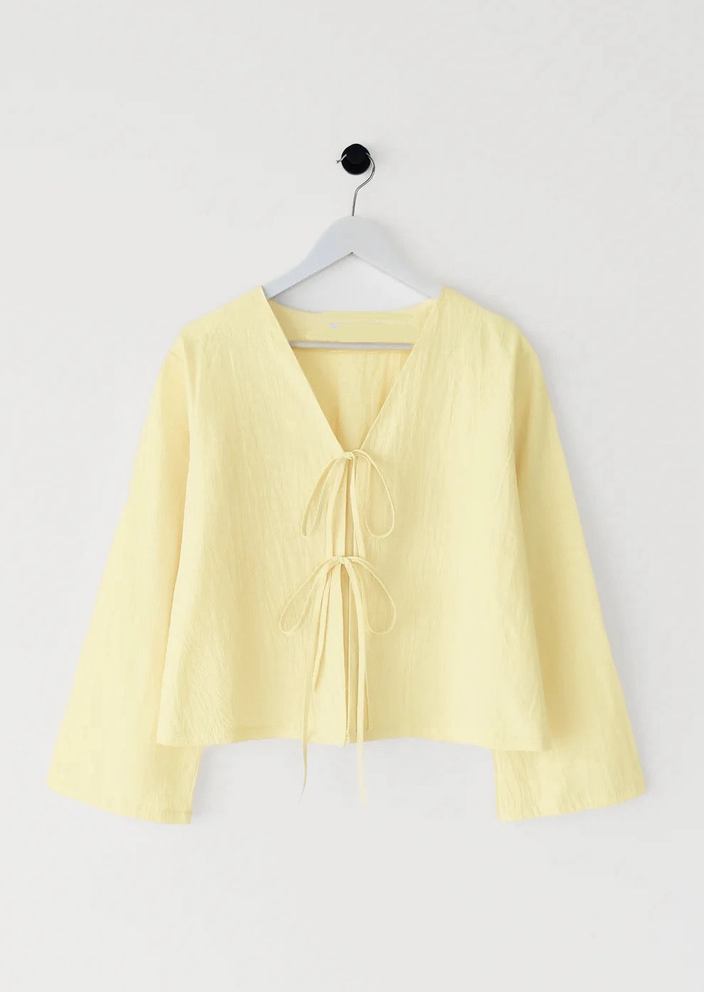Butter Yellow Front tie Blouse