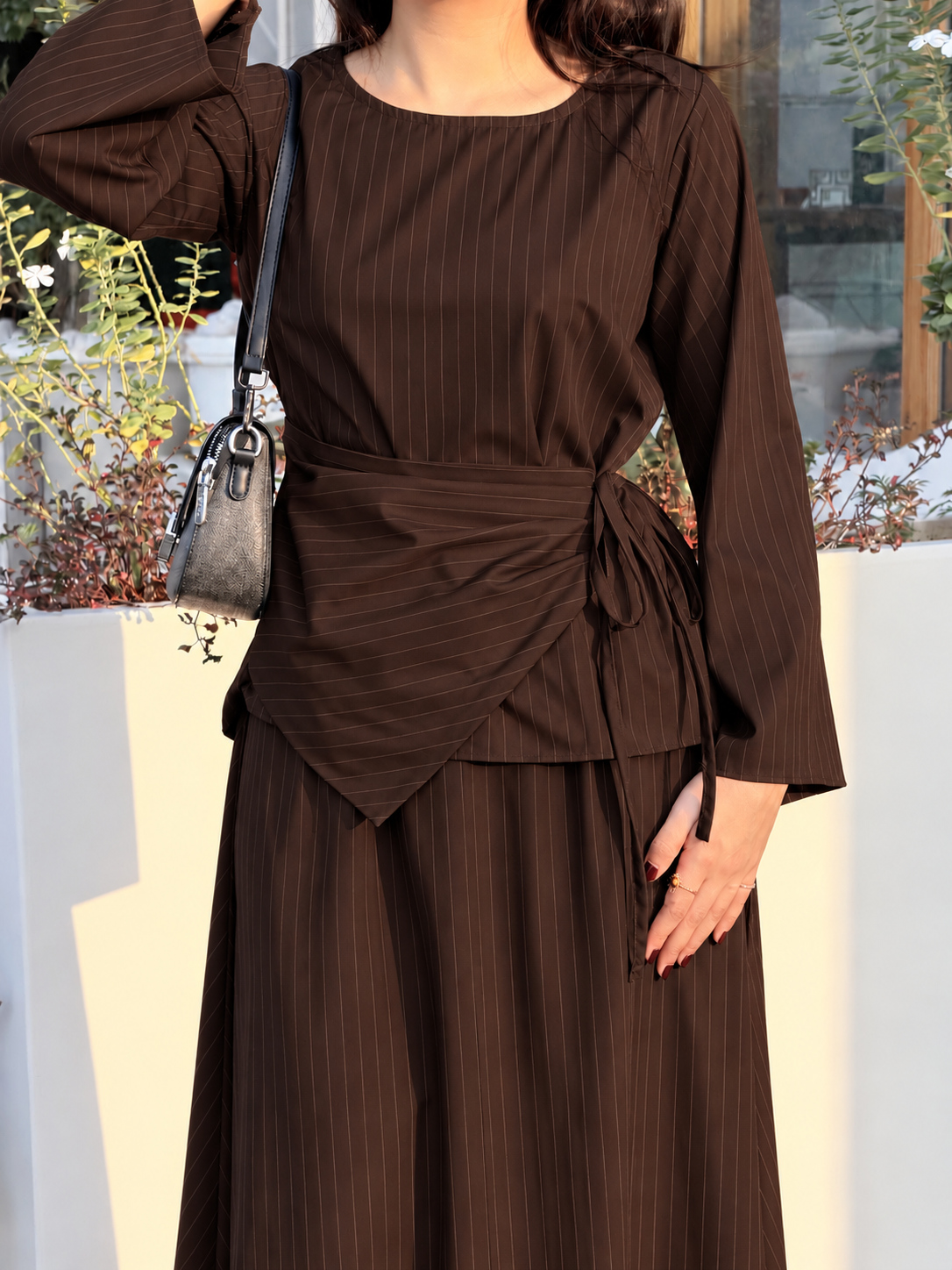 Chocolate knot Pinstripe Co-ord Set