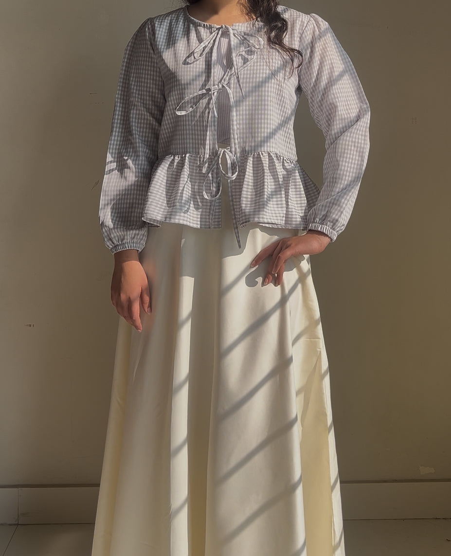 SeaGreen Gingham Top