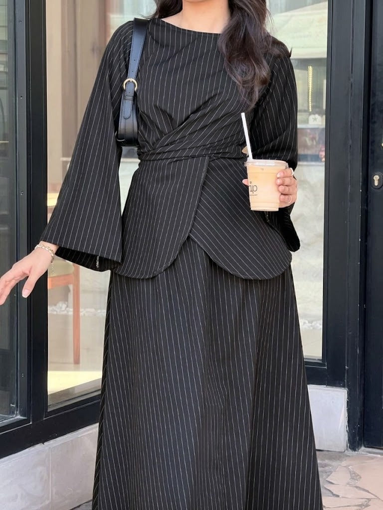 Ash Pinstripe Co-ord Set