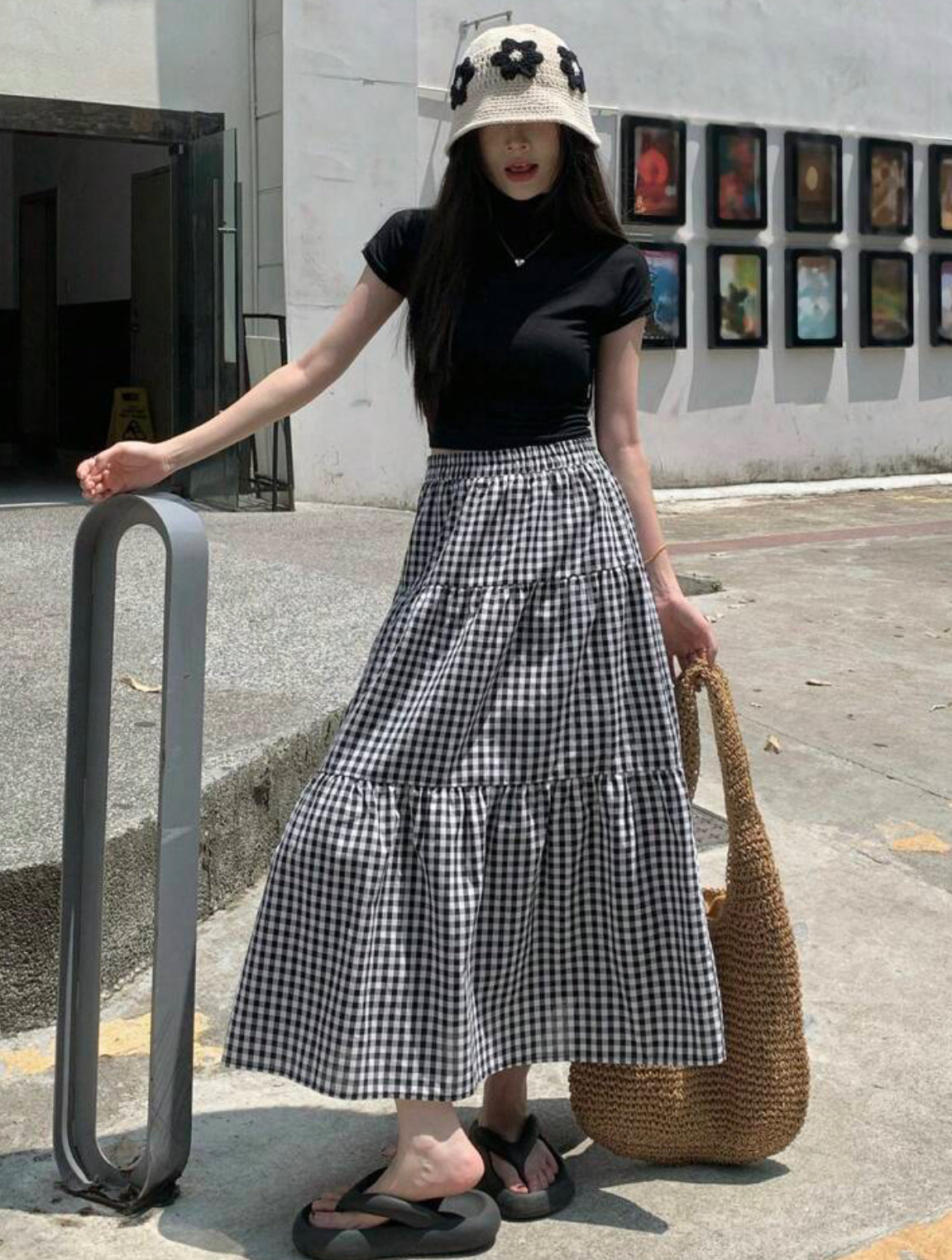 Gingham 3 Tier Skirt