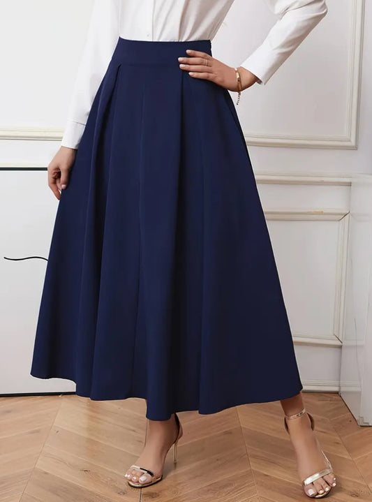 Navy blue A-line skirt