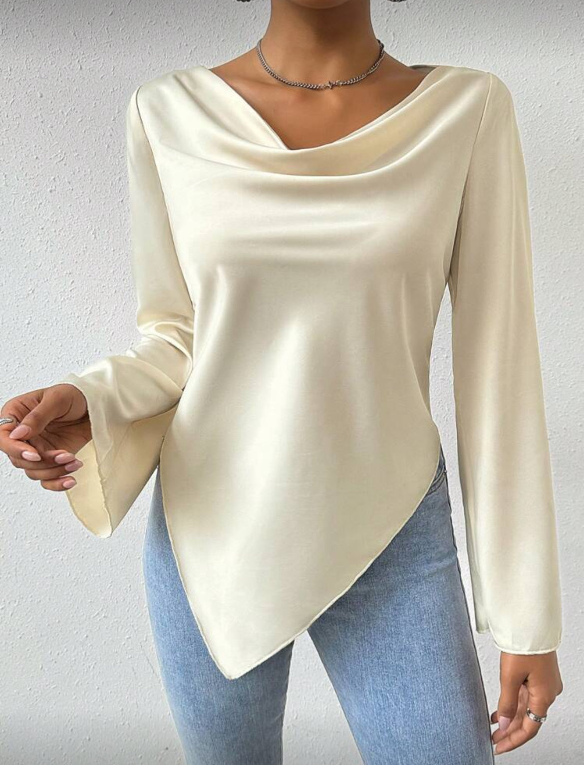 Cowl Satin Top
