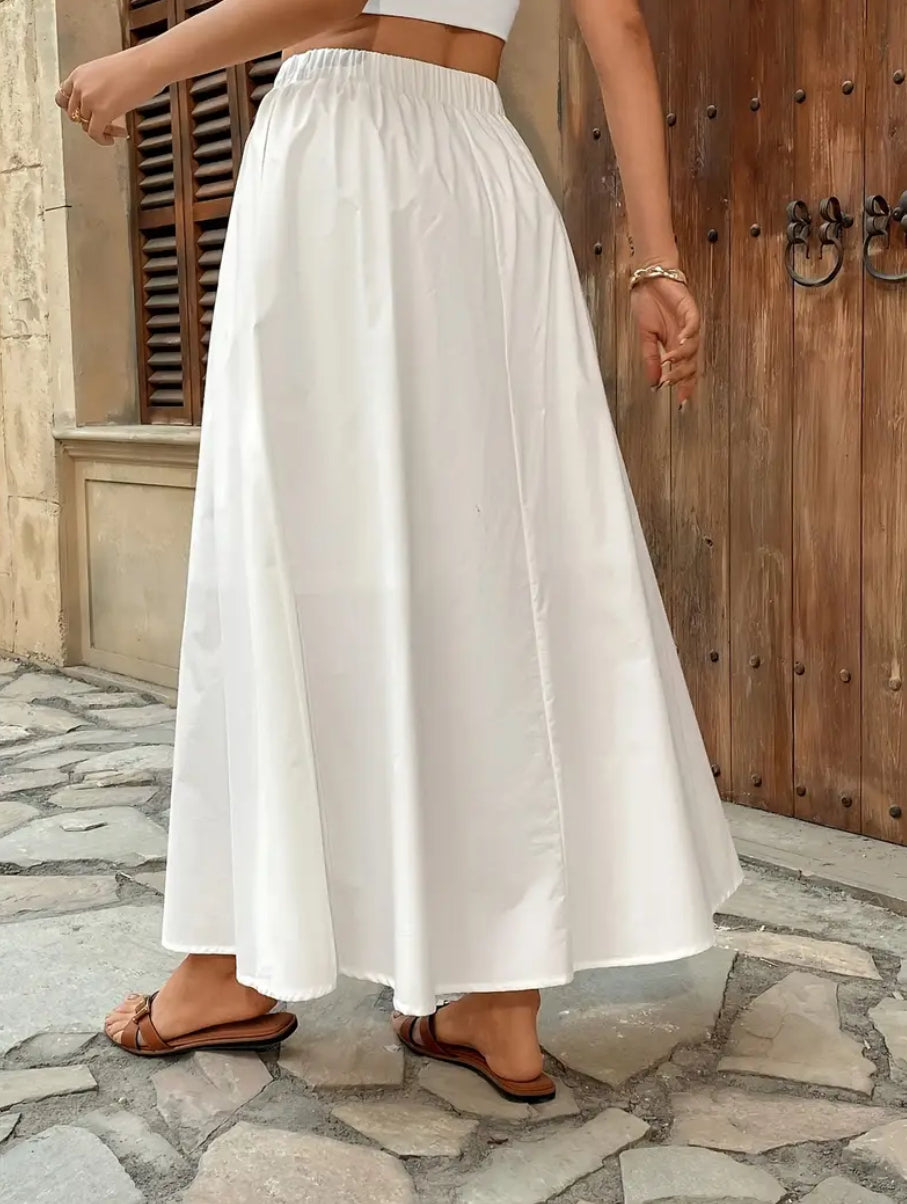 White A line Skirt