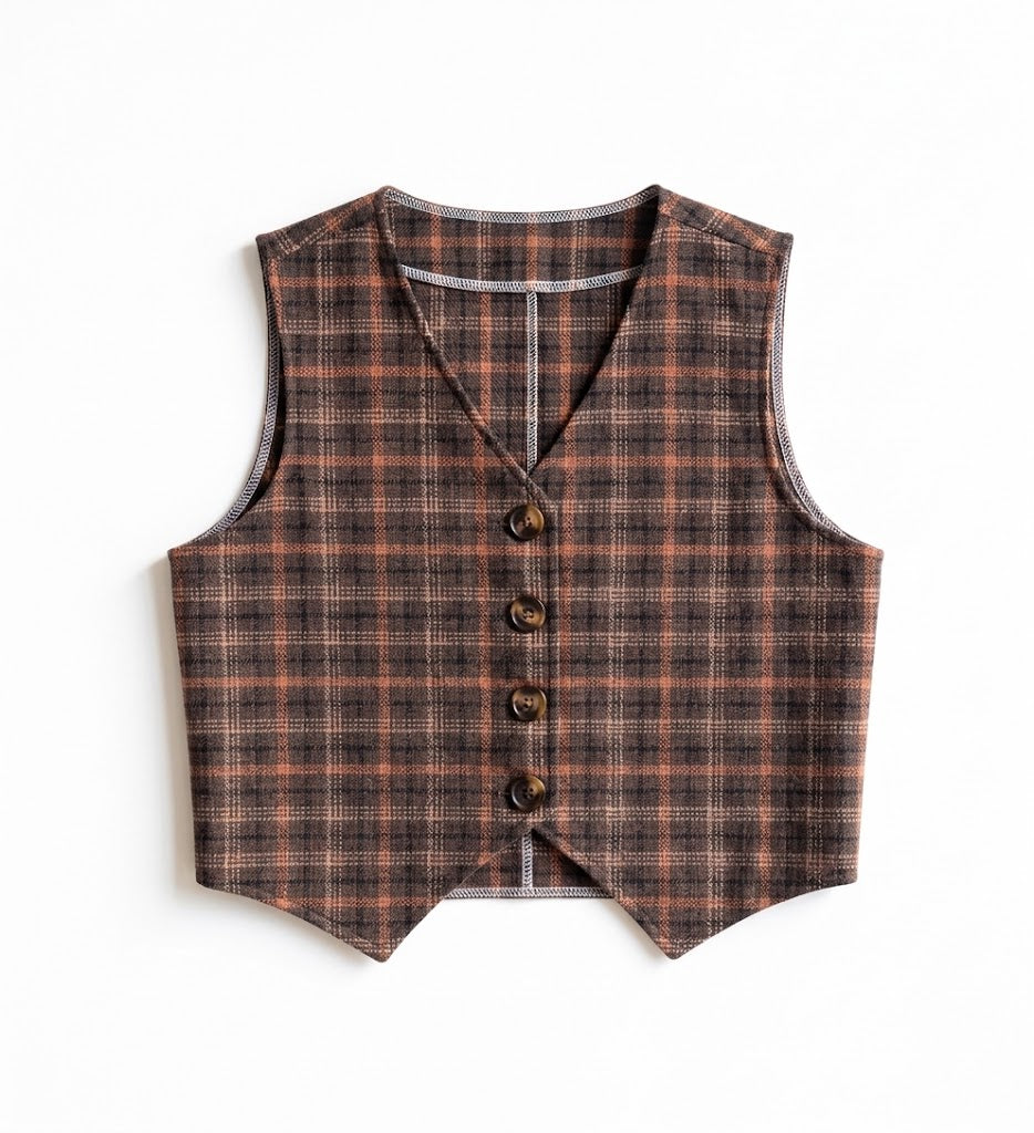 Autumn Check Vest