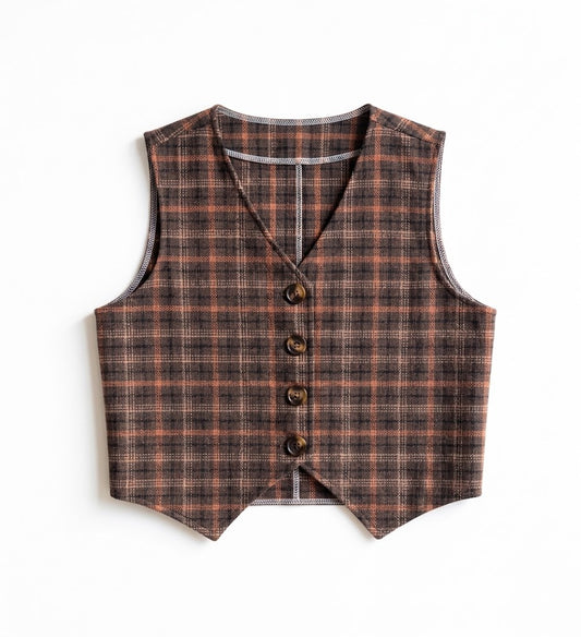 Autumn Check Vest