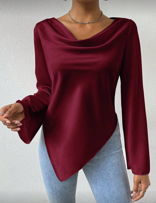 Cowl Satin Top