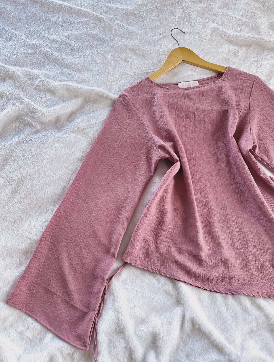 Dusty Pink Crepe Top