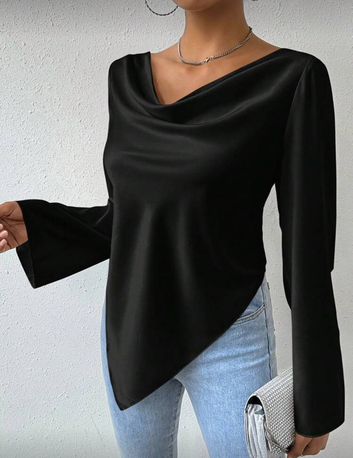 Cowl Satin Top