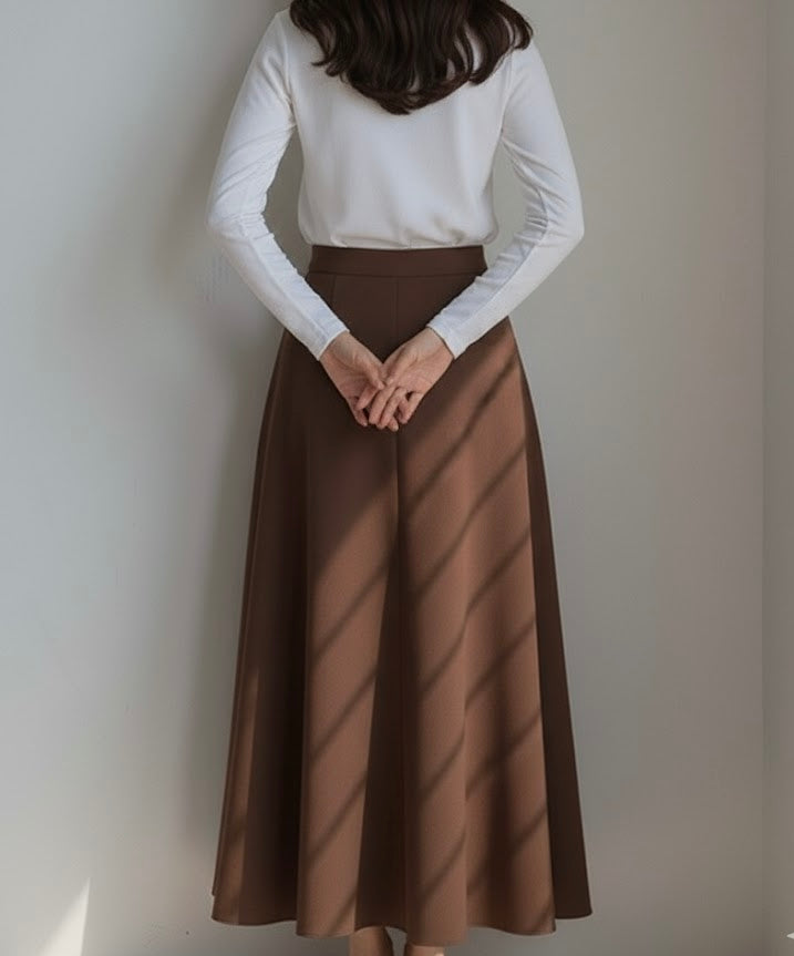 Light Brown A line Skirt