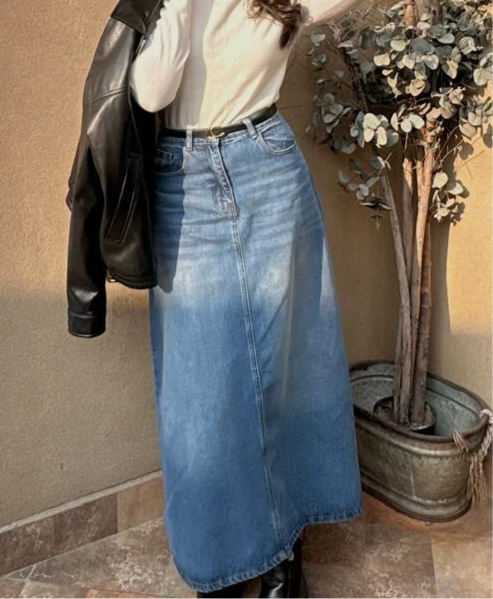 Light Blue Denim Skirt