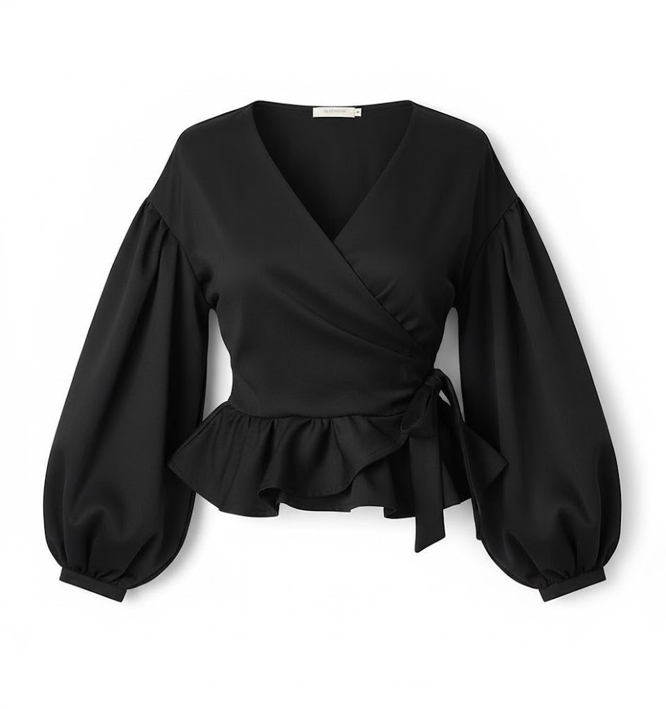 Wrap Peplum Top