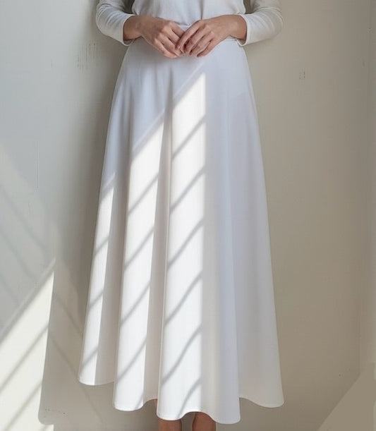 White A line Skirt
