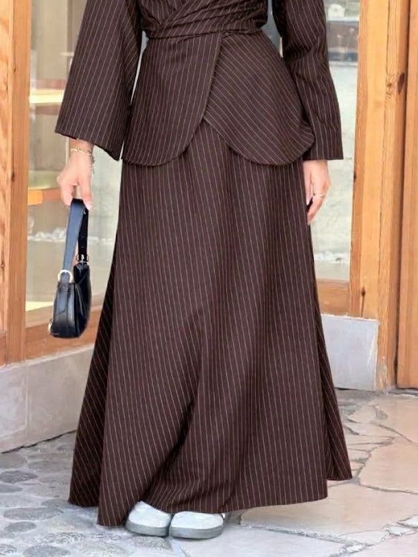 Pinstripe Umbrella Skirt