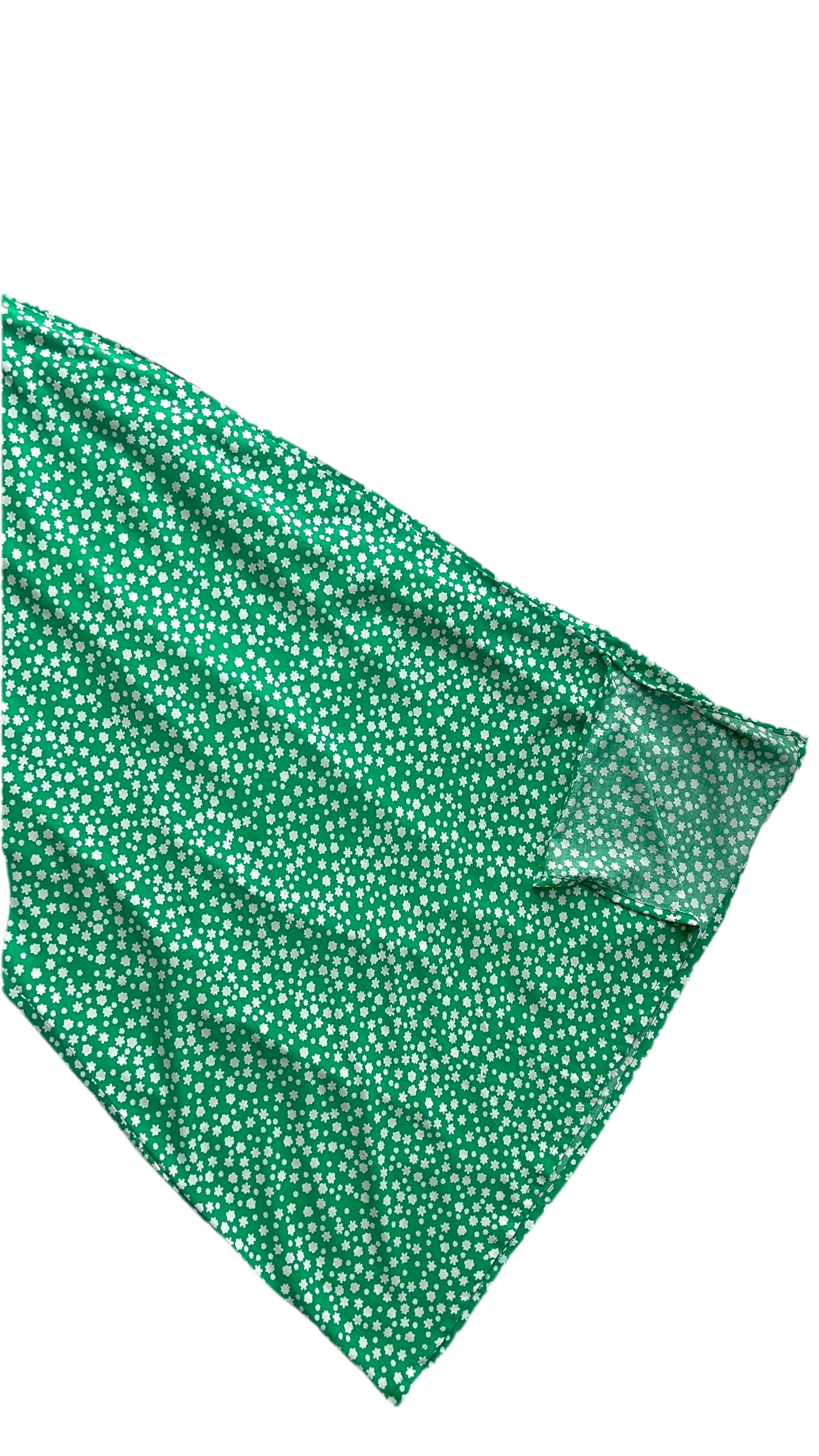 Mint floral skirt
