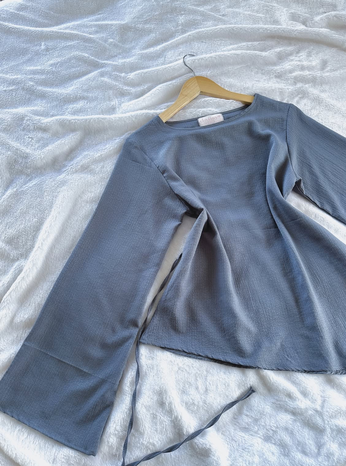 Dusty Sky Crepe top
