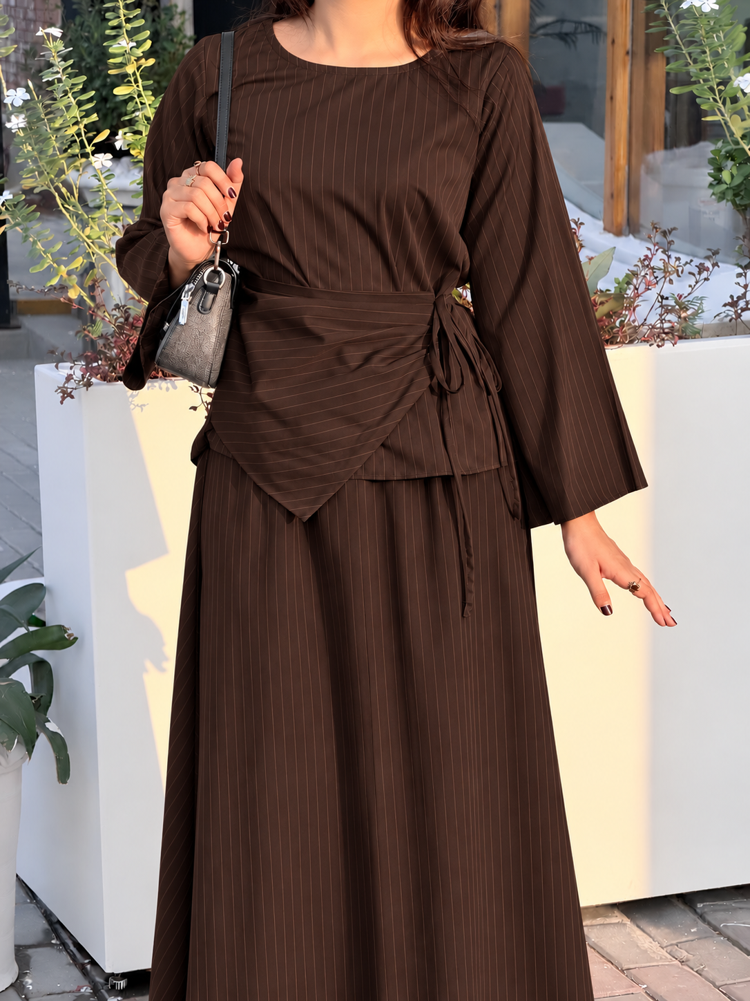 Chocolate knot Pinstripe Co-ord Set