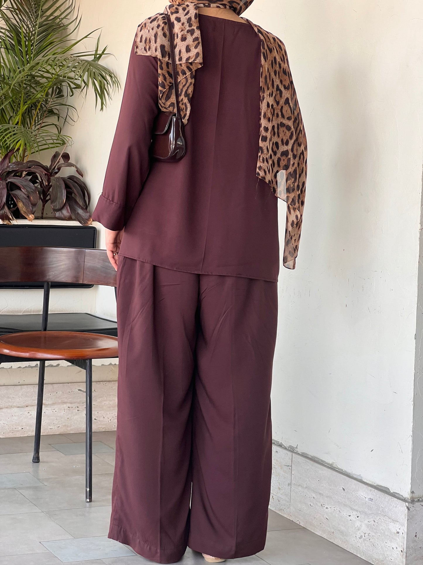 Brown Wrap Co Ord