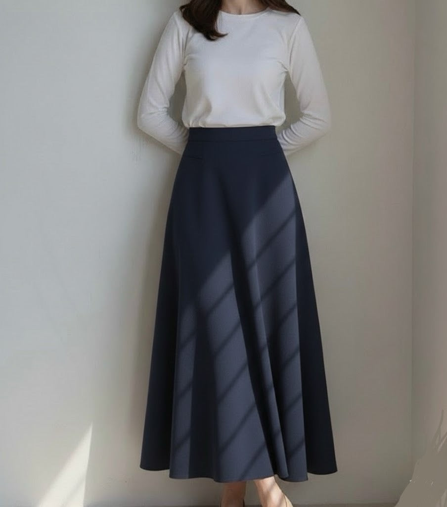 Navy Blue umbrella Skirt