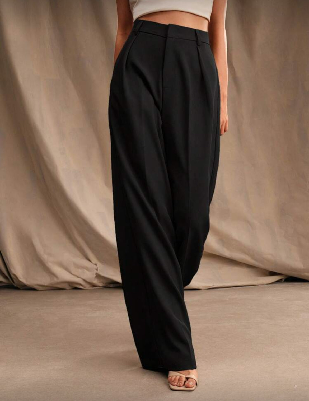 Black baggy Pants – Wrap & Flare