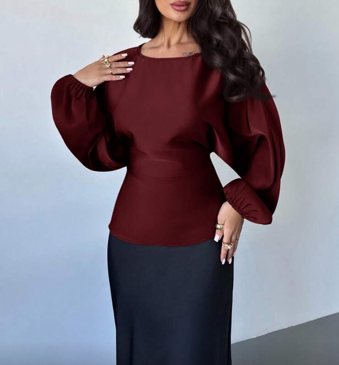 Satin Waist Tight Top