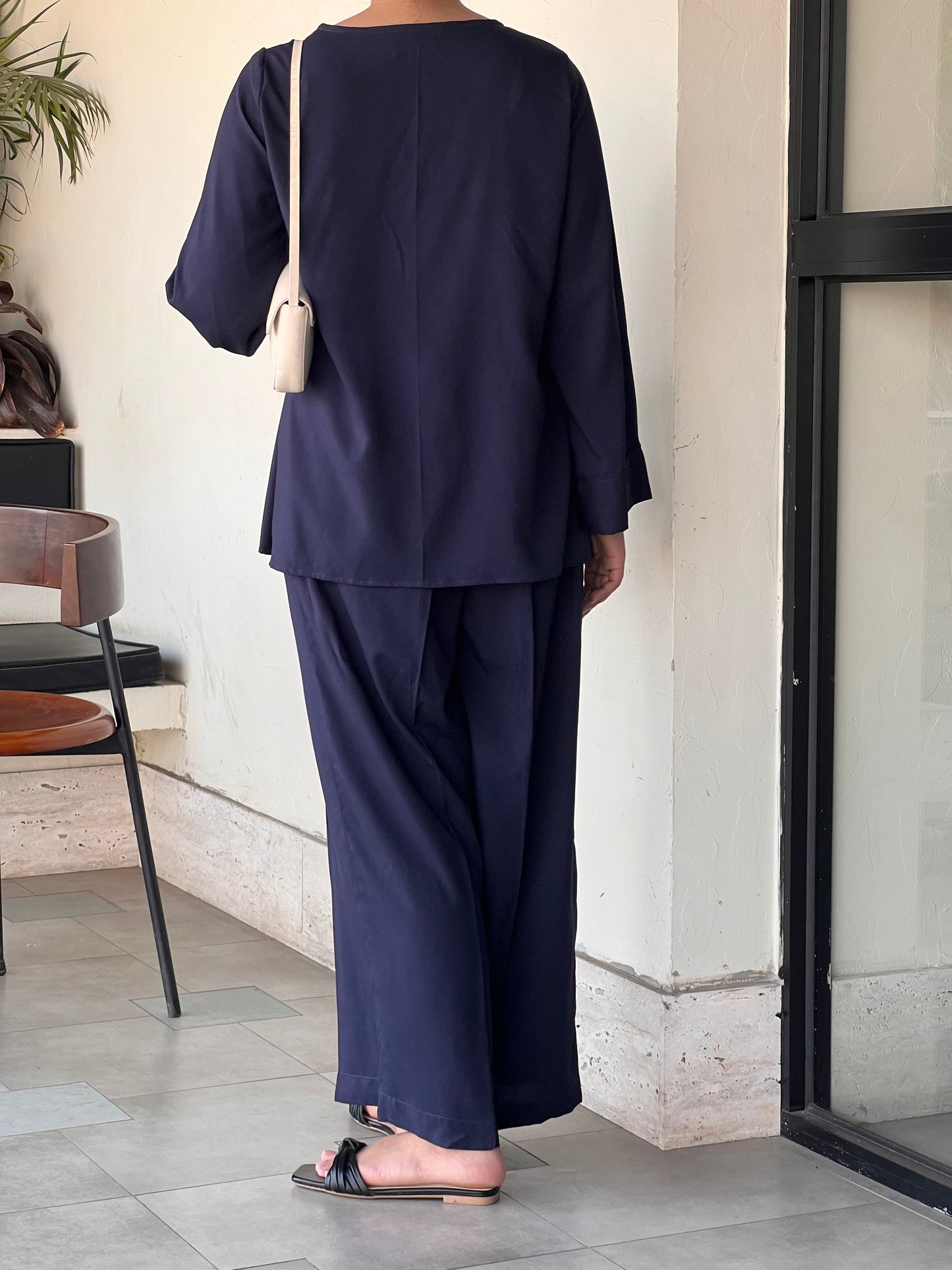 Navy Blue Wrap Co ord