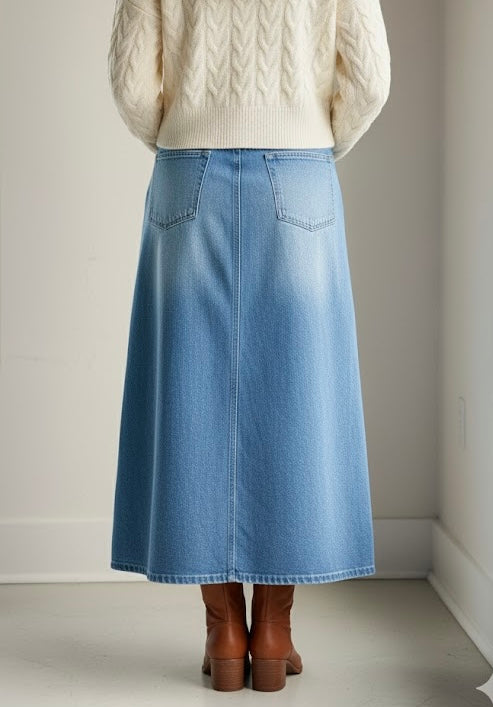 Light Blue Denim Skirt