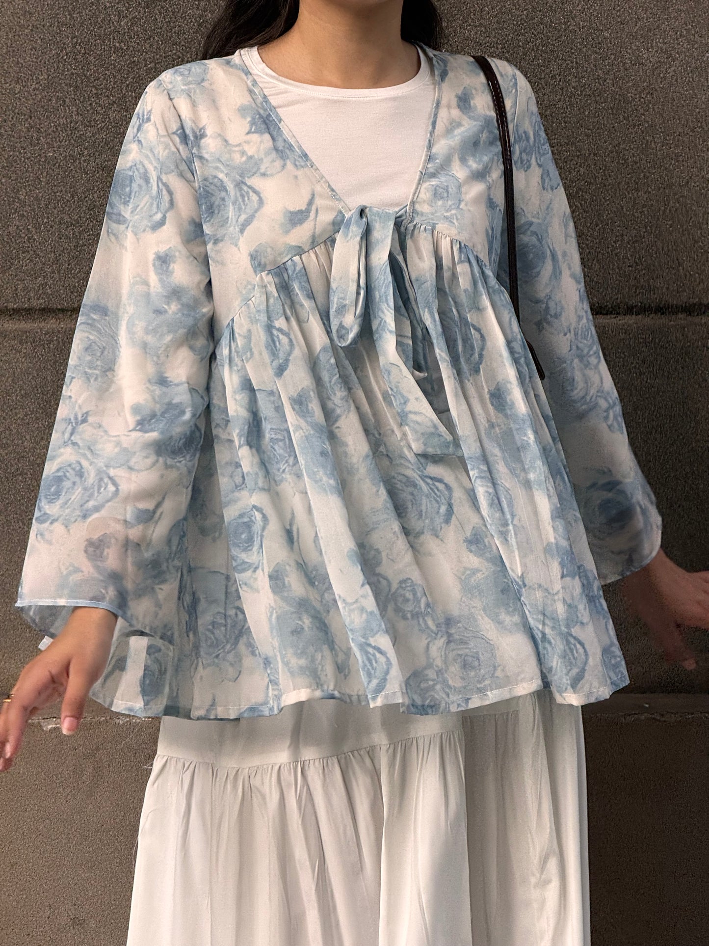 Blue Floral Fairy kurti