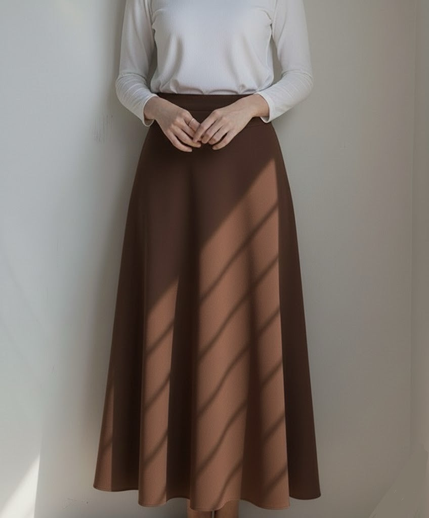 Light Brown A line Skirt