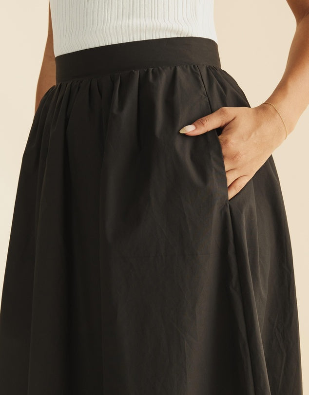 Black cotton Skirt