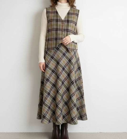 Earthy Check wool Co ord