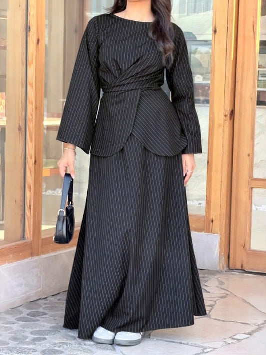 Ash Pinstripe Co-ord Set