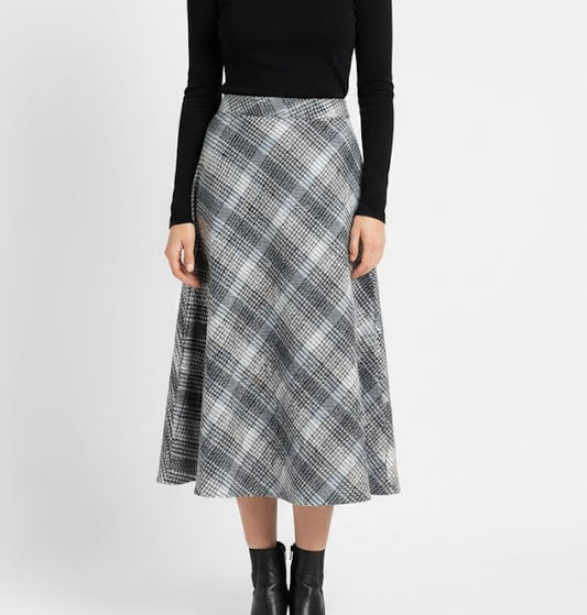 Midnight Checks Skirt