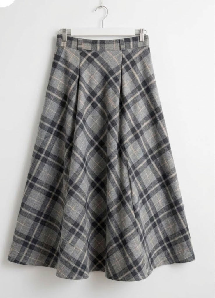 Shadow Check Skirt