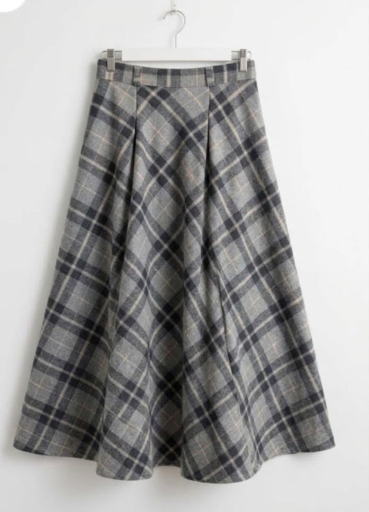 Shadow Check Skirt