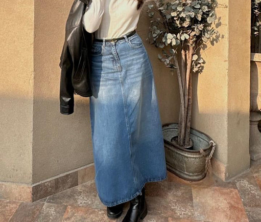 Light Blue Denim Skirt
