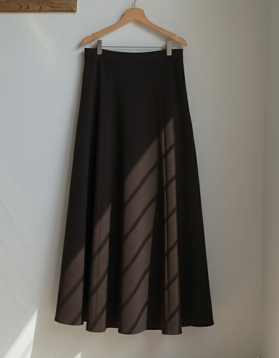 Chocolate Brown A line Skirt