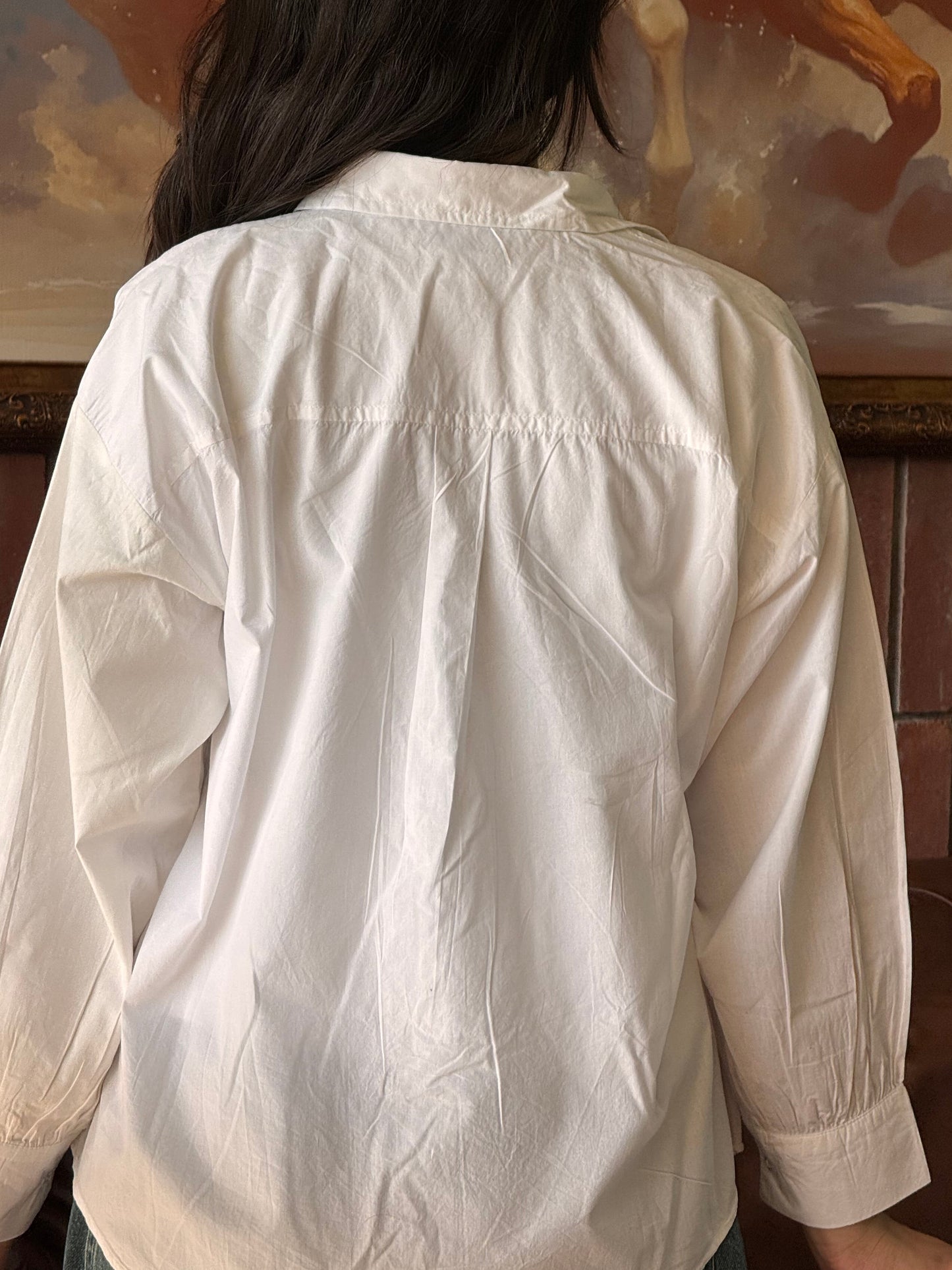 White baggy Button down