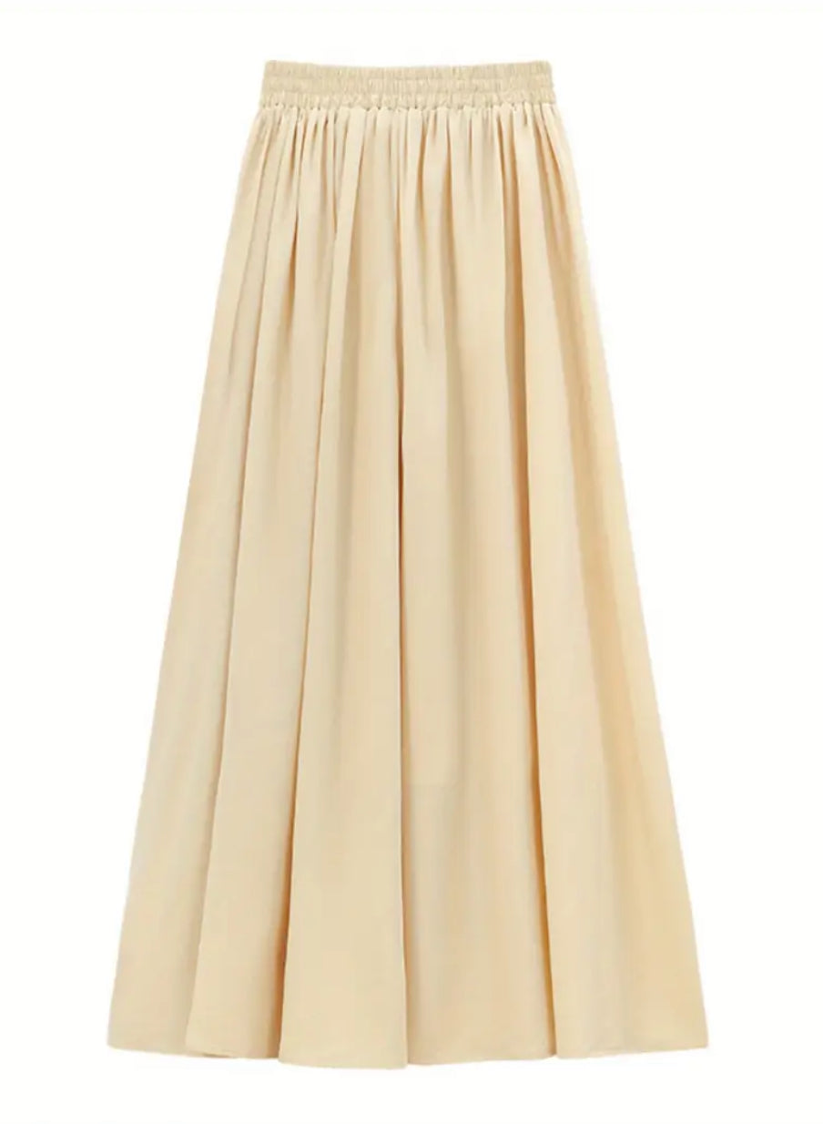 Butter yellow maxi skirt