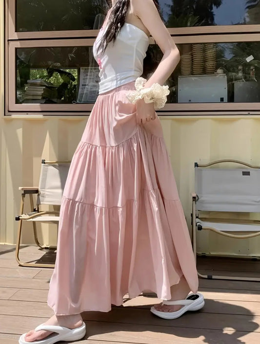 Pastel Pink Maxi Skirt