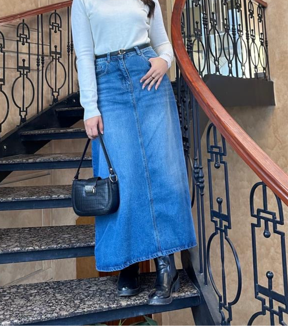 Light Blue Denim Skirt