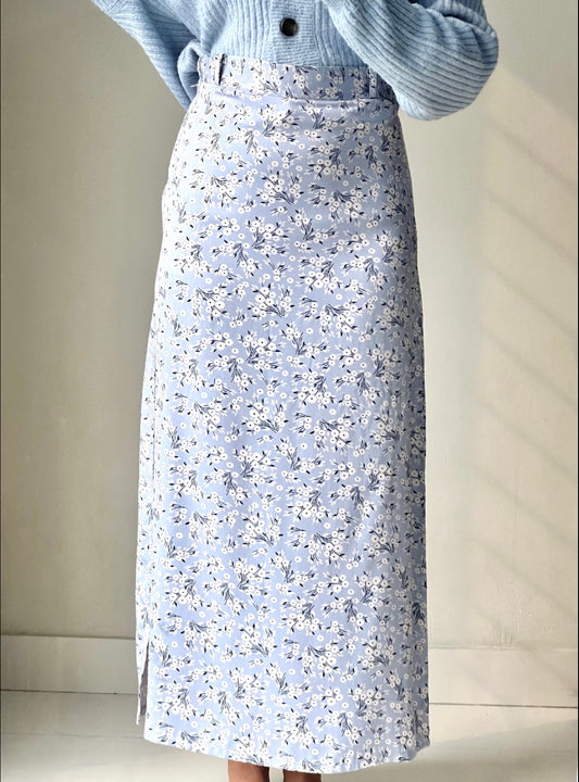 Blue floral Skirt