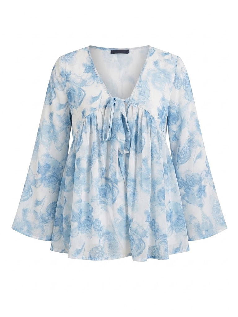 Blue Floral Fairy kurti