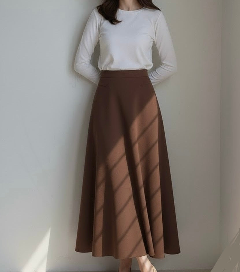 Light Brown A line Skirt
