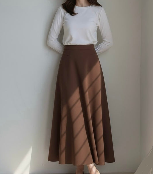 Light Brown A line Skirt