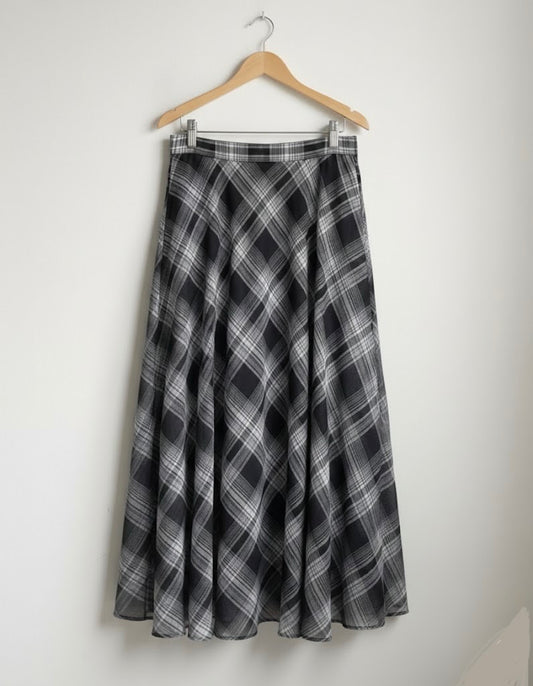 Noir Grid Skirt