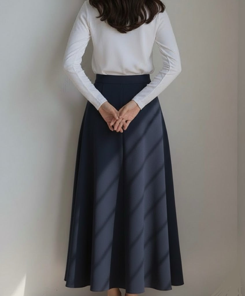 Navy Blue umbrella Skirt