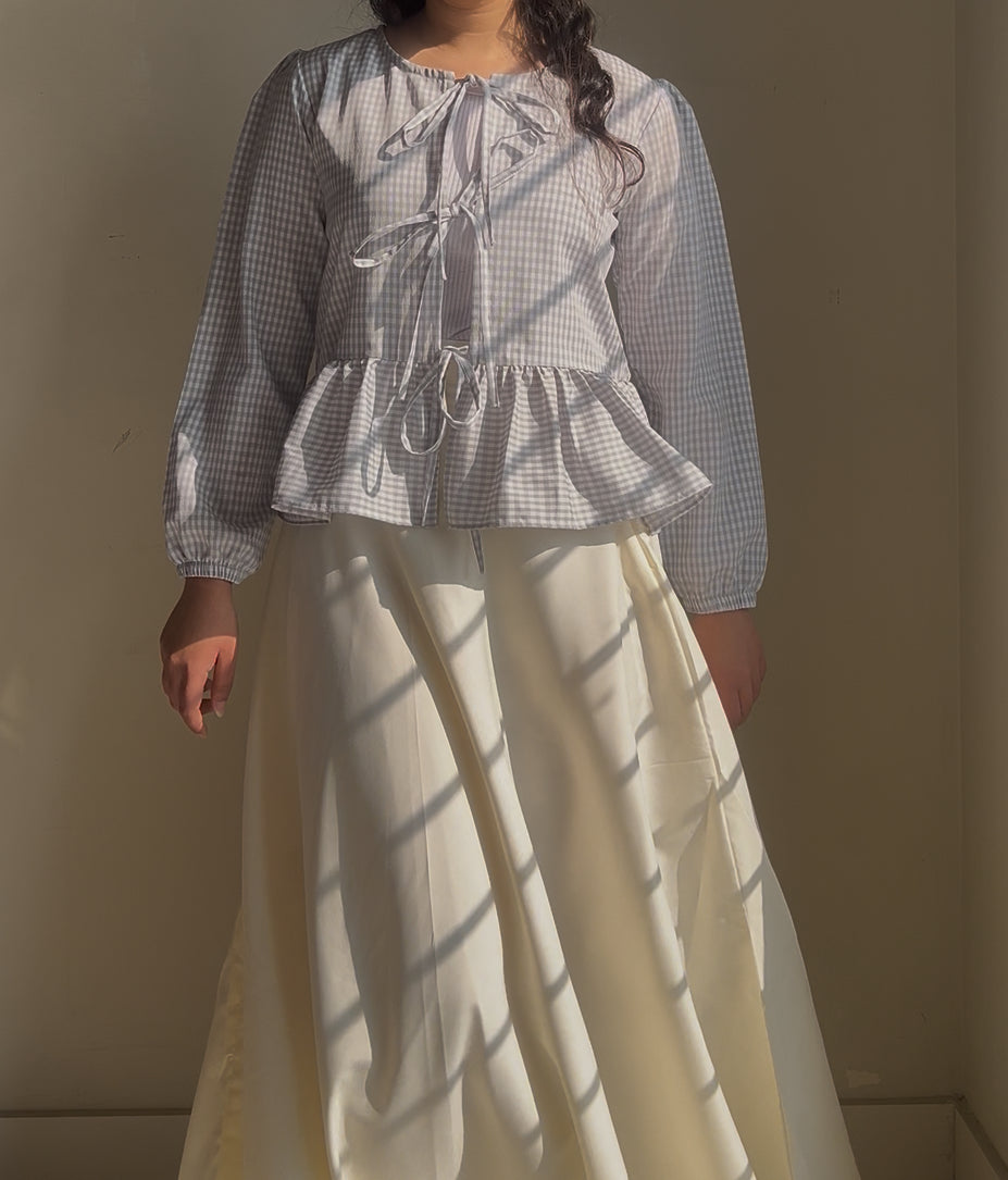 SeaGreen Gingham Top