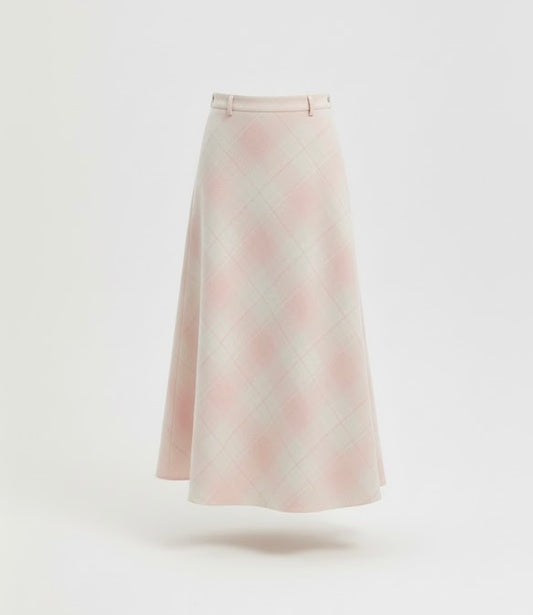 Pink Latte Check Skirt