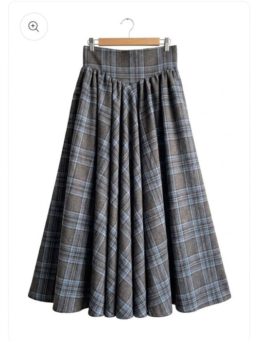 Midnight Check Skirt